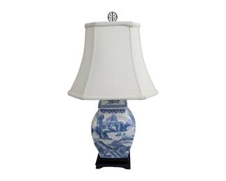 #42 • Chinoiserie Porcelain Blue & WhiteTable Lamp
