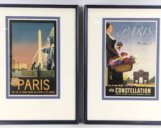 #86 • Two Framed Paris Reproduction Travel Posters
