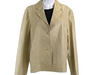 #49 • Peter Cohen XL Yellow Leather Blazer / Jacket
