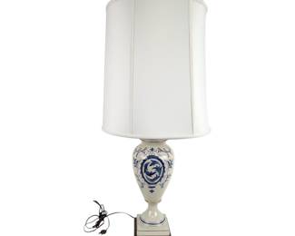 #45 • Dutch Delft Blue and White Porcelain Table Lamp
