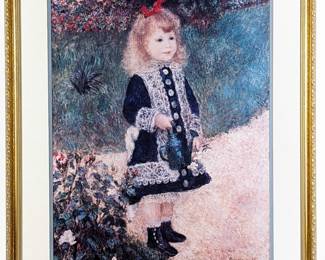 #15 • Framed Renoir Art Print: "Girl with Watering Can"
