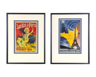 #85 • Two Framed Parisian Reproduction Posters - Concert, 1937 Exposition
