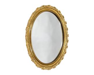 #12 • Gilt Oval Mirror with Gesso Edge
