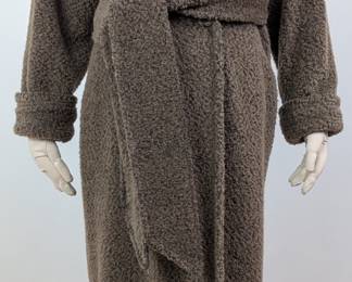 #148 • Emanuel Ungaro Long Shearling Brown Coat, Size 8
