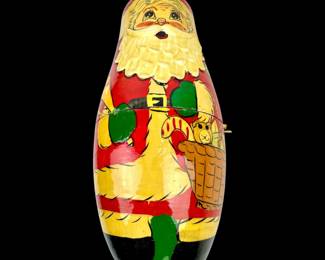 #159 • Santa Claus Christmas Nesting Doll with Small Ornaments - 51 pieces
