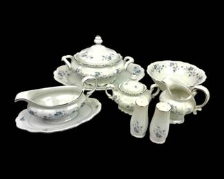 #153 • Vintage Johann Haviland Blue Garland China Serving Pieces
