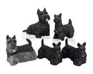 #61 • Five Vintage Scottish Terriers Collectibles

