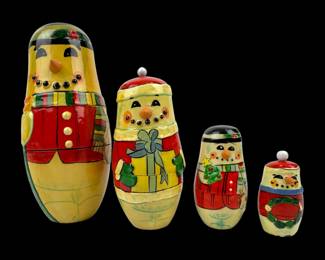#160 • Snowman Christmas Nesting Doll - 7 pieces

