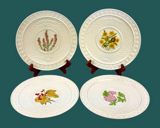 #165 • 4 Limited Edition Belleek Christmas Plates 1984-87, Ireland
