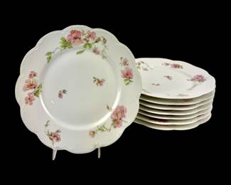 #175 • Set of 8 Vintage Haviland Schleiger 42E Dinner Plates
