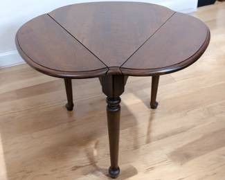 #120 • Ethan Allen Solid Cherry Drop Leaf Table
