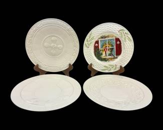 #169 • Belleek Christmas Homecoming Plate & Commemorative Plates 1974, 1975, 1976- Ireland
