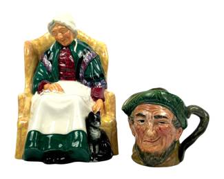 #87 • Vintage Royal Doulton "Forty Winks" Figurine & Toby Jug
