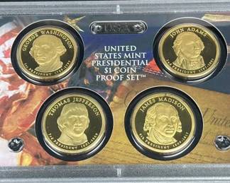 2007 Proof Presidential Dollar Coin Set in Box