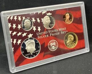 2007 Silver Proof Coin Set w/ 90% JFK & Dime