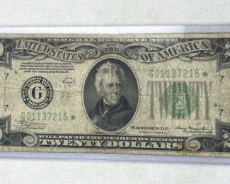 1934A STAR US $20 Chicago Fed Reserve Note