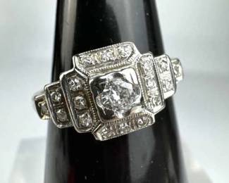 14K Gold & Genuine Diamond Ring