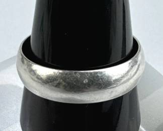 925 Silver Solid Men's Domed Band Wedding Ring
