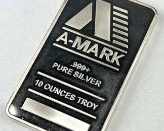 10oz Troy Silver Bar .999 A-Mark