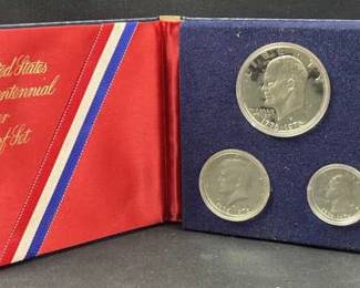 1976 Silver Proof Coin Set w/ Ike, JFK, Quarter