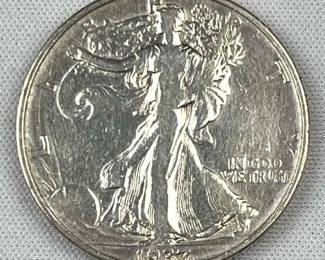 1937 Walking Liberty Silver Half Dollar, US 50c