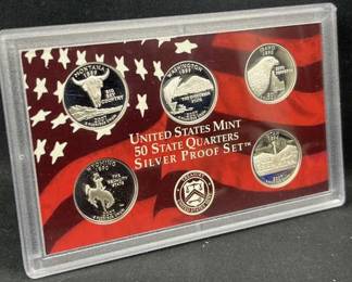 2007 Silver Proof State Quarters (90%)