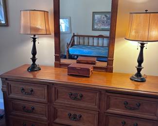 Drexel 9 Drawer Dresser With Mirror