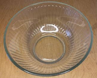 Pyrex Ribbed Glass Mixing Bowl Clear