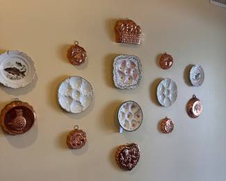 Oyster plates and copper molds