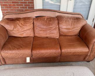 Three seat leather sofa