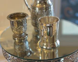 Silver plate cups