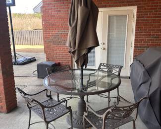 Cast iron patio table