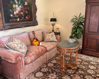 Cut-velvet sofa