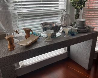 Parsons table and serving ware