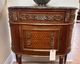 Marble top commode chest