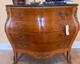 Marble top commode chest