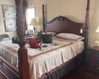 Four poster king bed