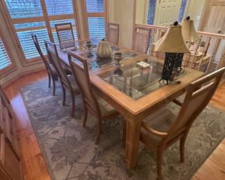 Stanley Furniture Dining Room Table, Surya Classic Nouveau Wool Rug