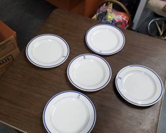 Navy Mess cafeware, 5 plates