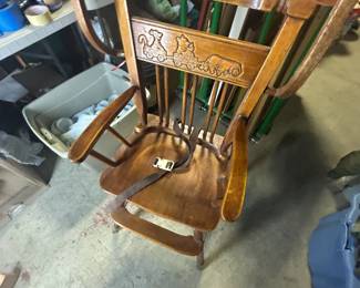 Vintage wood highchair