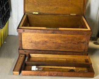 Old school carpenters toolbox