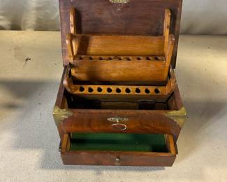 Vintage wood pen box