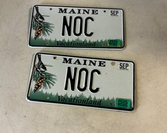 Maine vanity plates