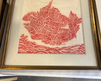 Framed Asian art