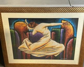 Framed inside African art