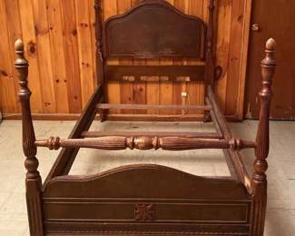 2Twin Wood Bed frames With Wheels