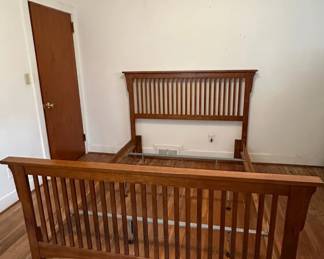 Wooden Vaughan Queen Size Bed Frame With Headboard And Footboard 