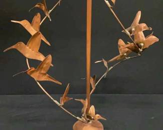  03 Vintage Copper Humming Bird Sculpture 
