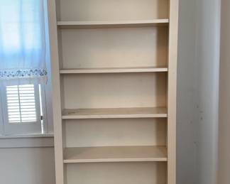 Off White Wooden 7 Shelf Bookshelf 