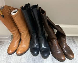 Frye boots on left, Børn boots on right